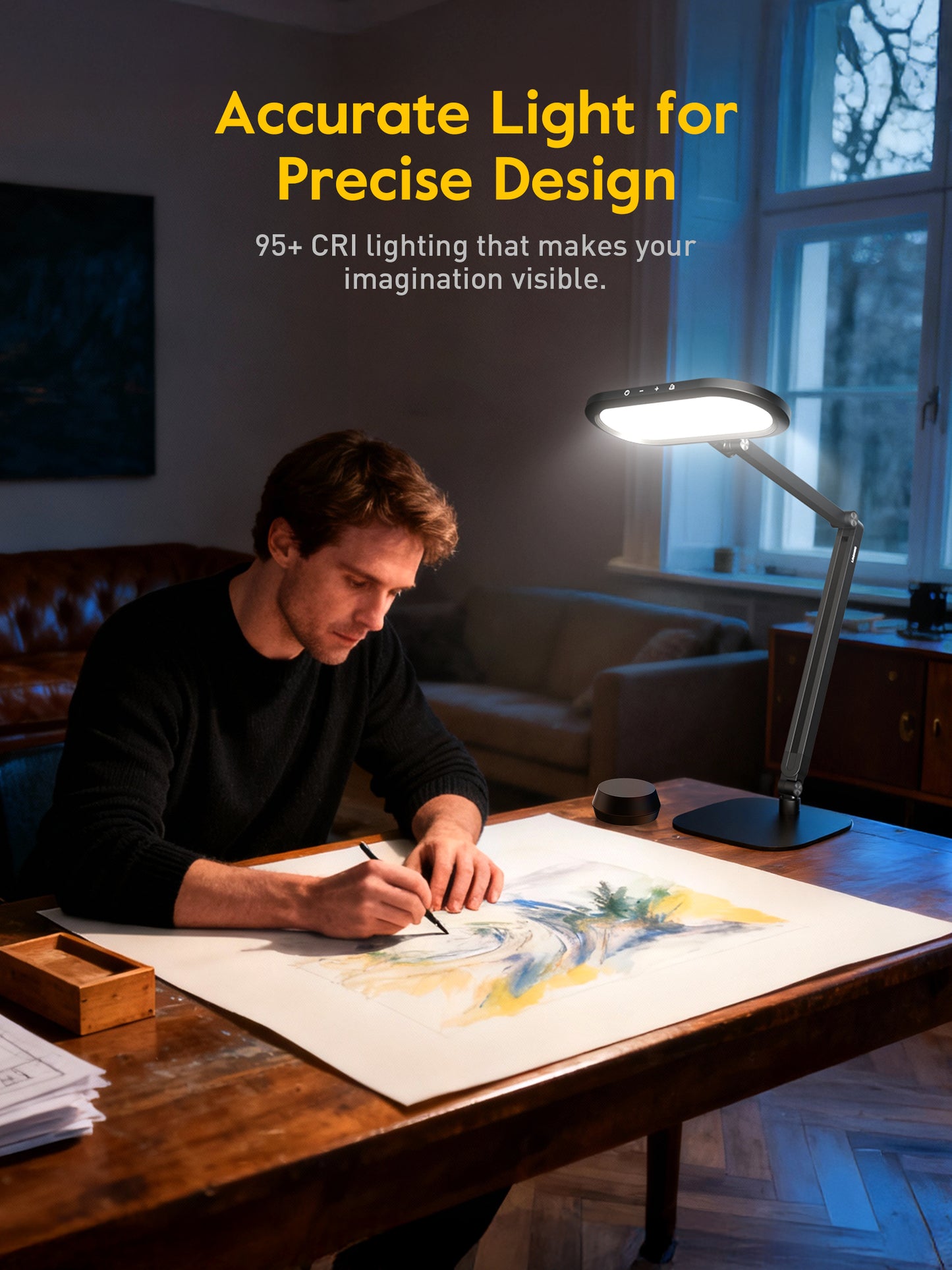 Double-Sided Home Office Lighting with Stand - EaseGlow H02