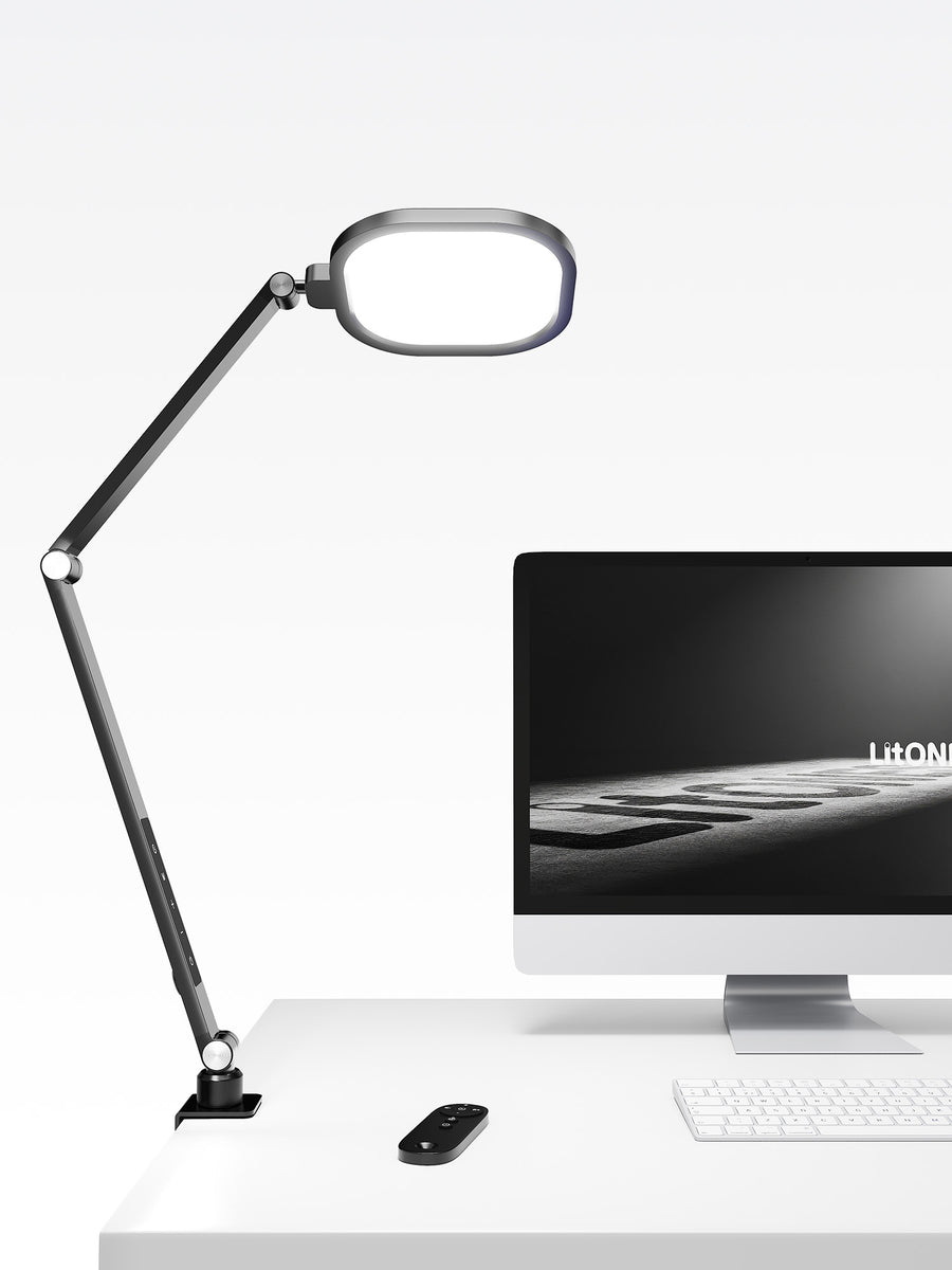 LitONES Edge-Lit Home Office Lighting with Clamp