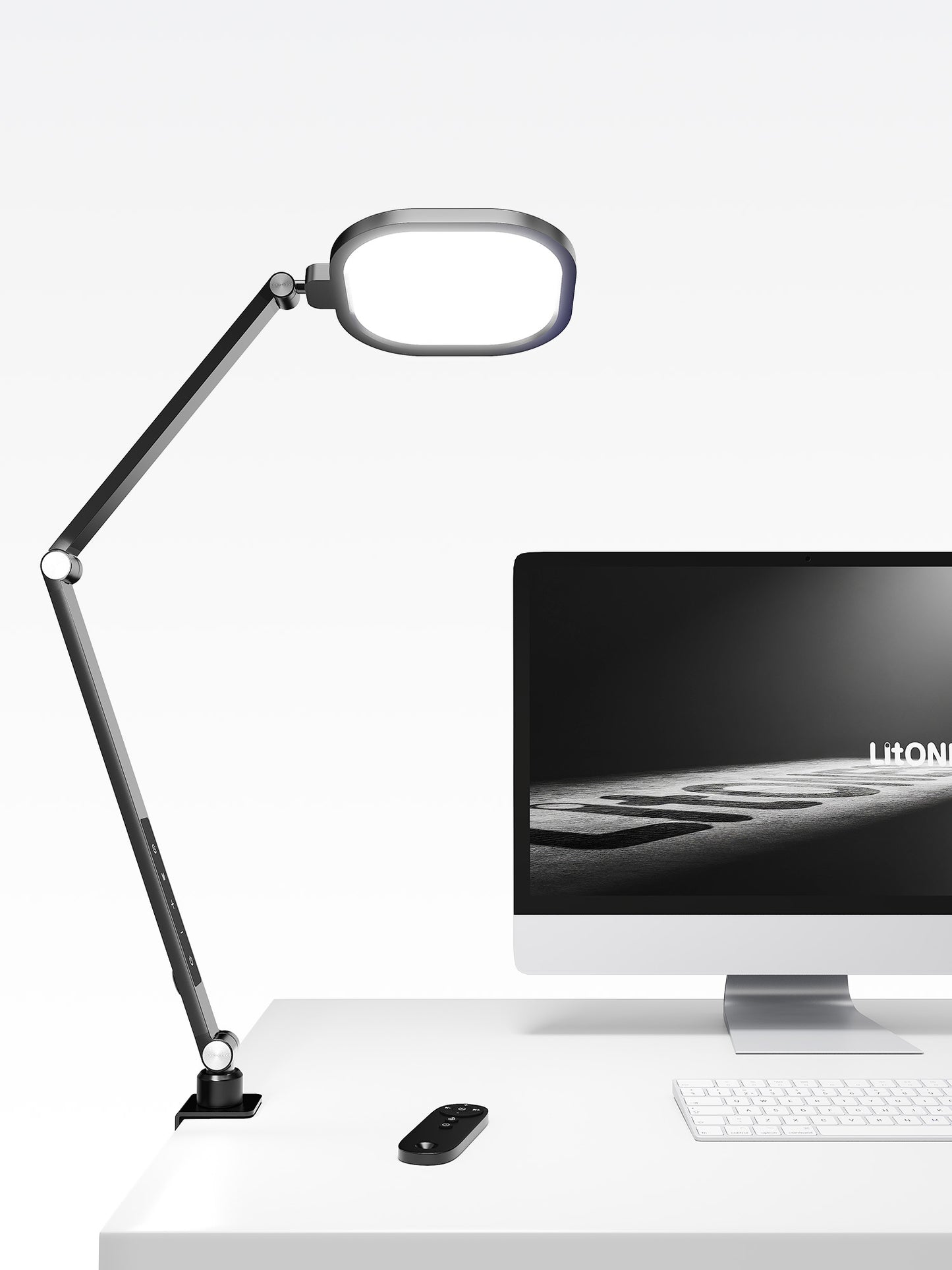 Edge-Lit Home Office Lighting with Clamp ComforGlow F618