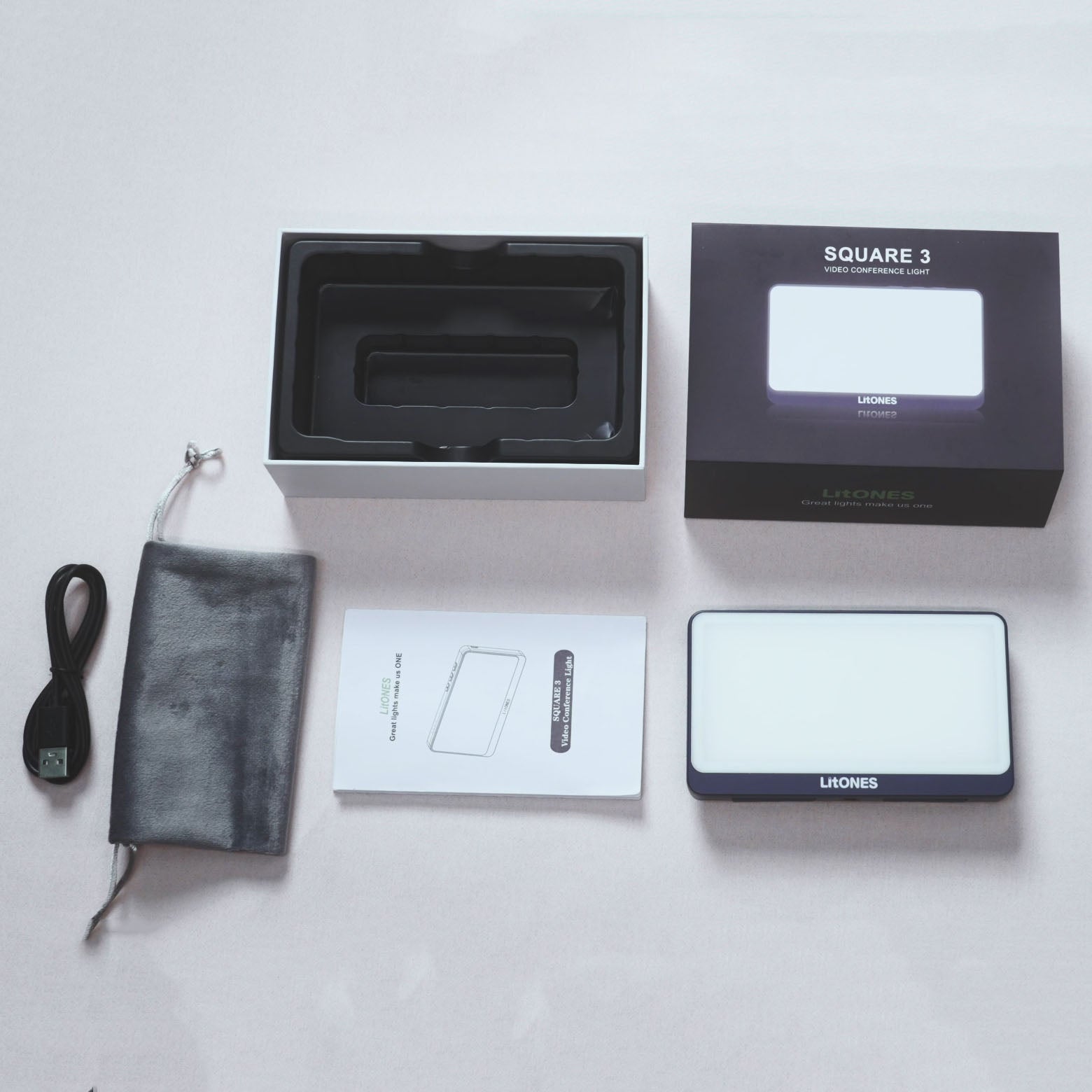 Square 3 Portable Video Conference Light