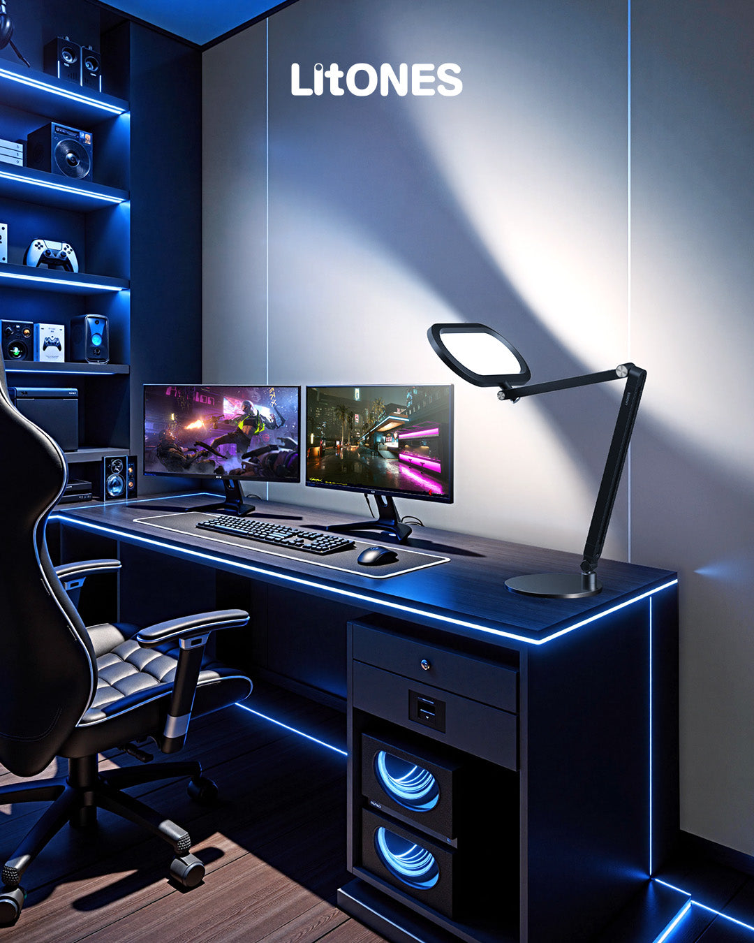 LitONES Home Office Light with Clamp