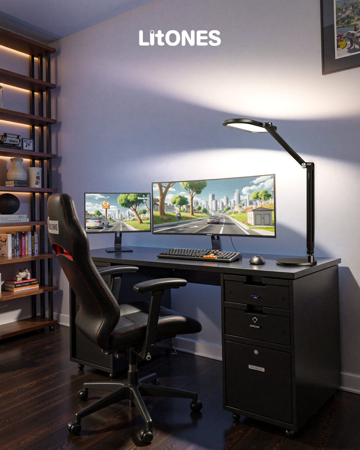 Double-Sided Home Office Lighting with Stand