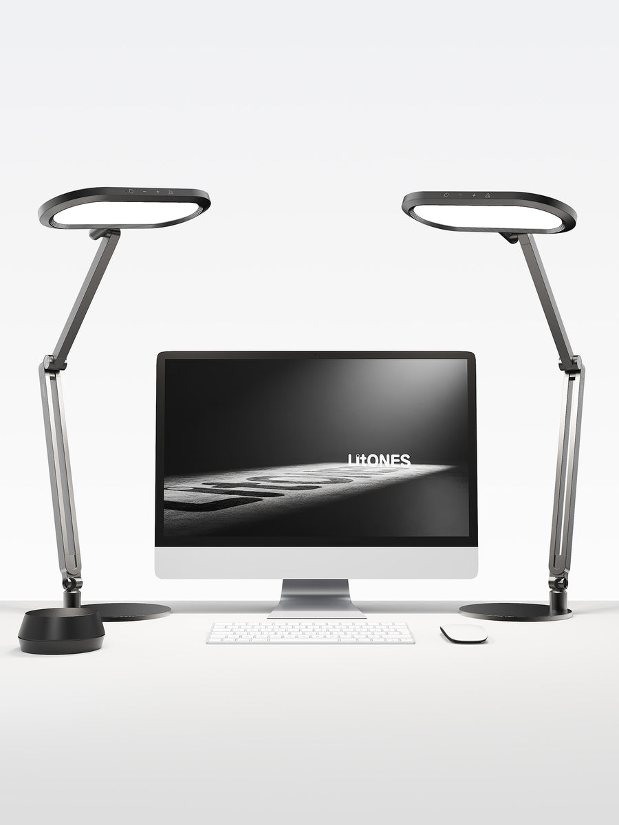 Double-Sided Home Office Lighting with Stand – 2-Pack Dual-Lamp Bundle