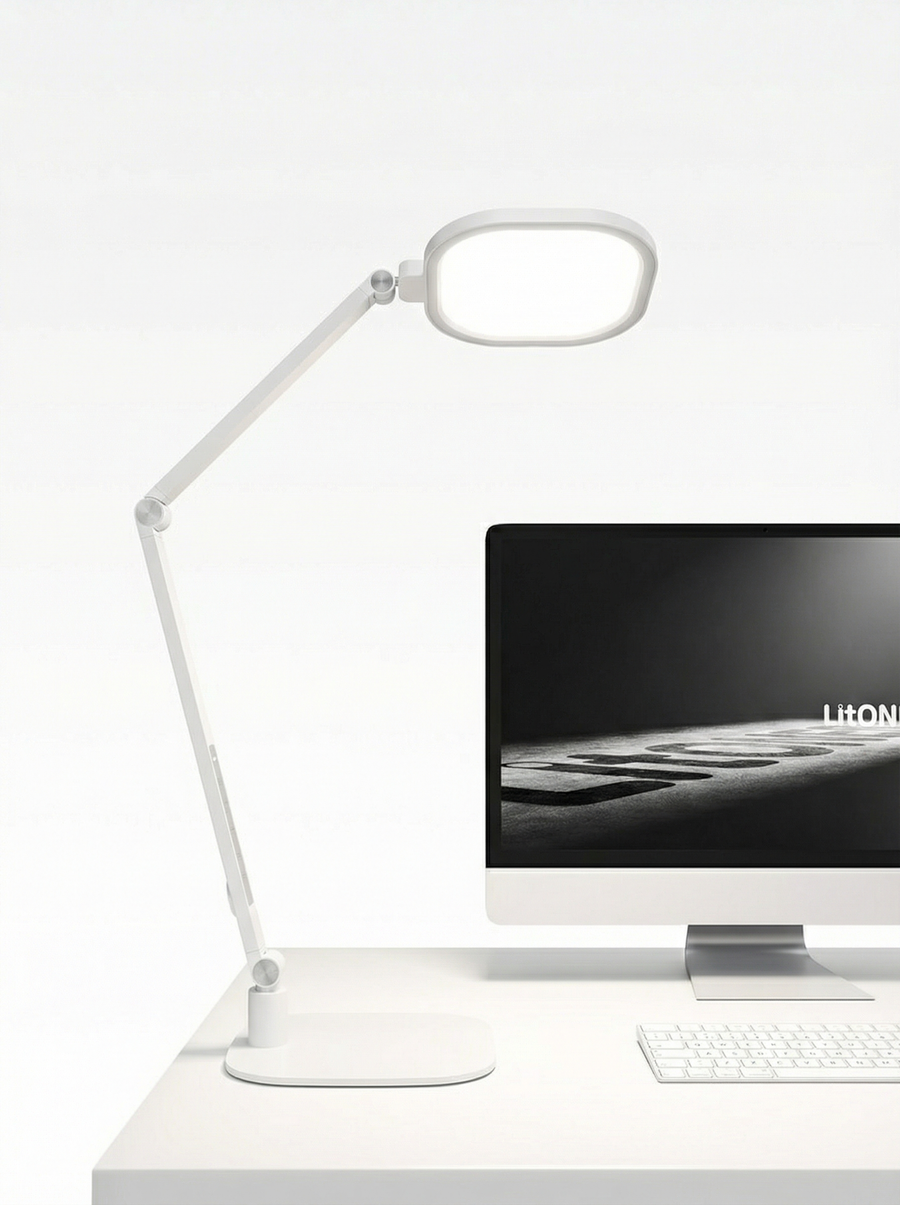 Edge-Lit Home Office Lighting with Stand - ComforGlow F630