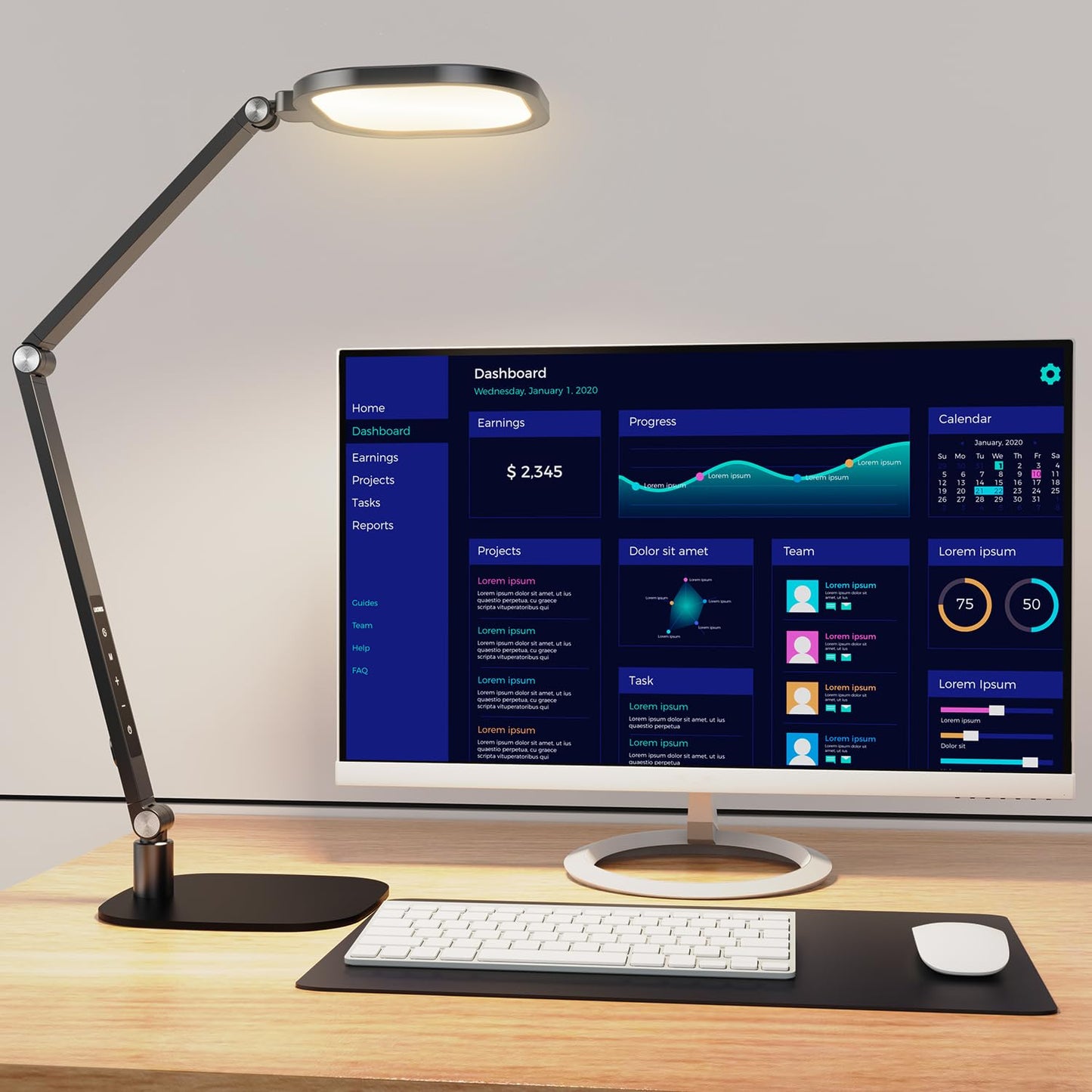 LitONES Home Office Light with Stand