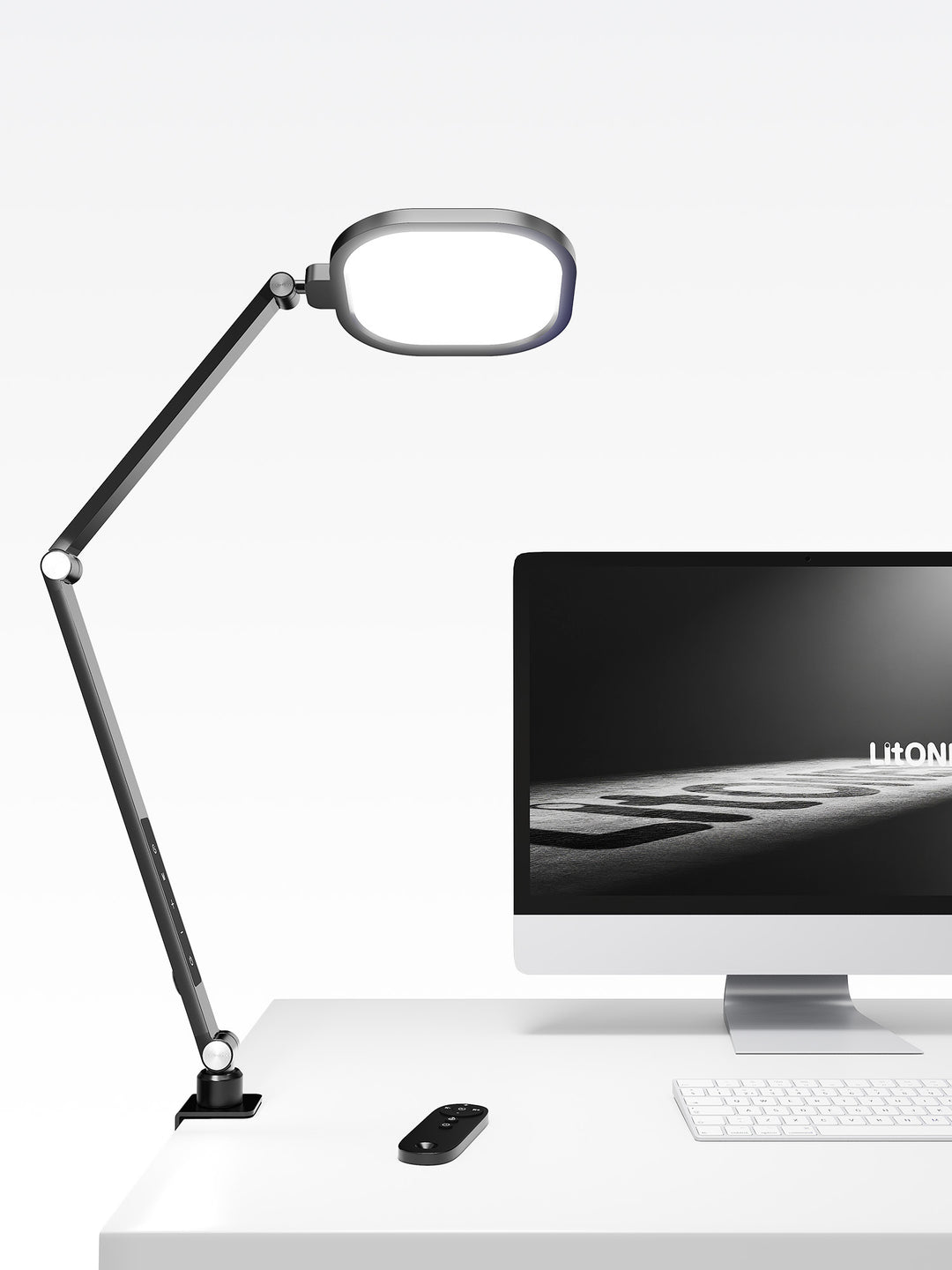 Edge-Lit Home Office Lighting with Clamp - ComforGlow F618