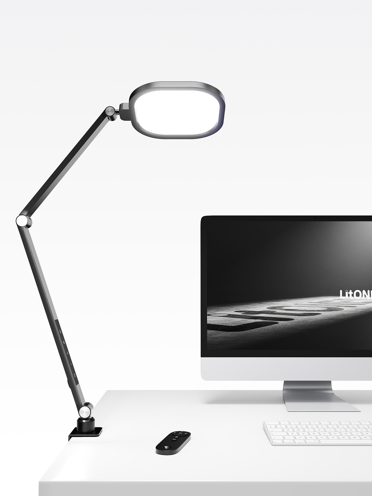 Edge-Lit Home Office Lighting with Clamp - ComforGlow F618