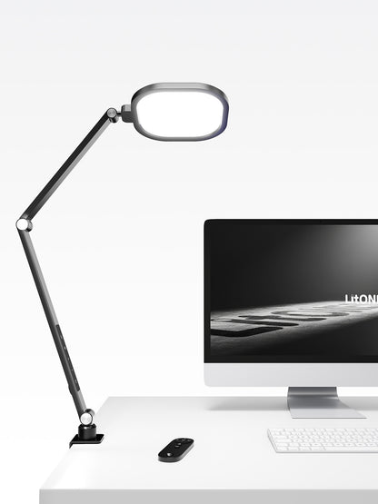 Edge-Lit Home Office Lighting with Clamp - ComforGlow F618