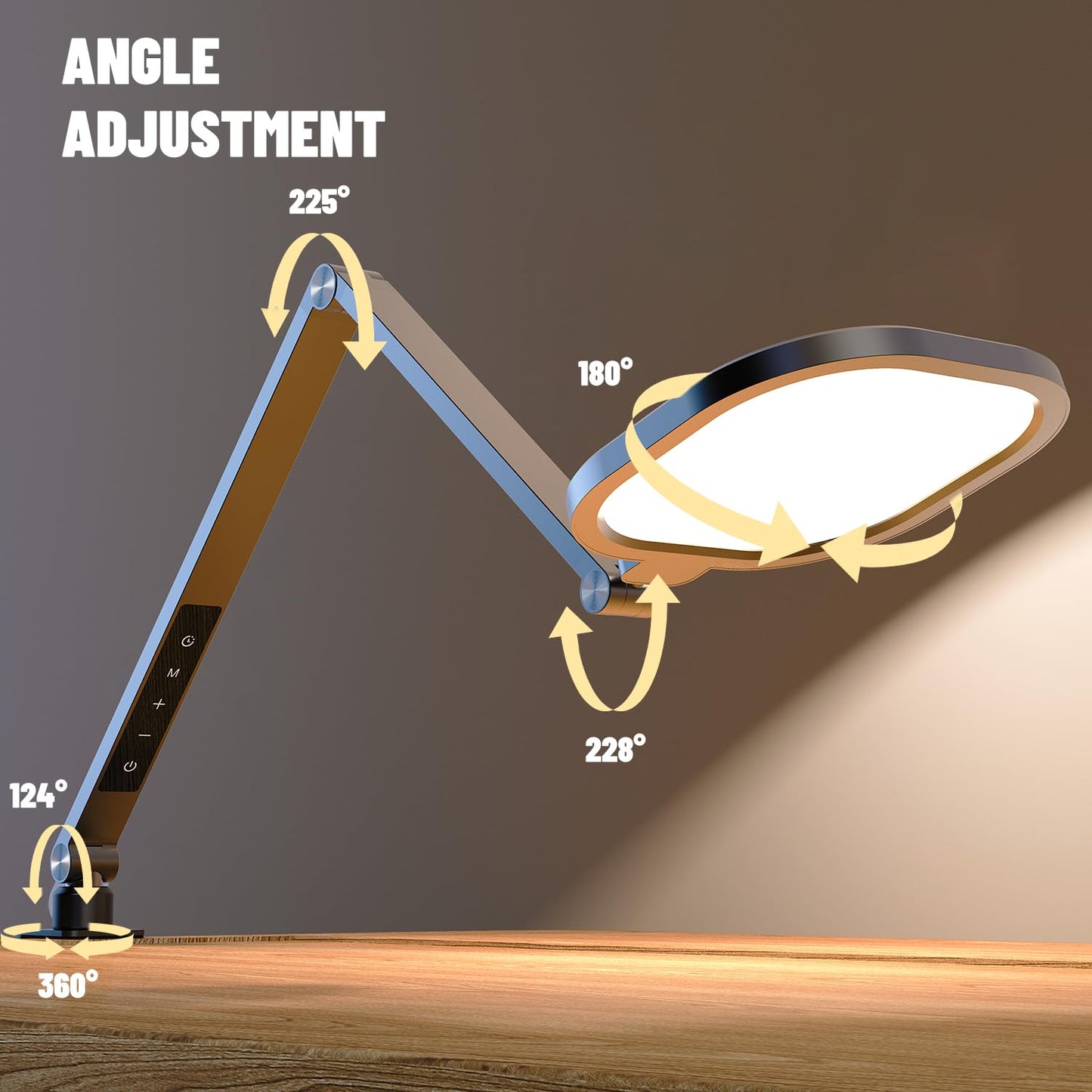 Edge-Lit Home Office Lighting with Clamp - ComforGlow F618