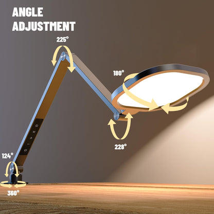 Edge-Lit Home Office Lighting with Clamp - ComforGlow F618