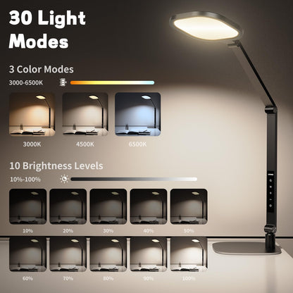 Edge-Lit Home Office Lighting with Stand - ComforGlow F630