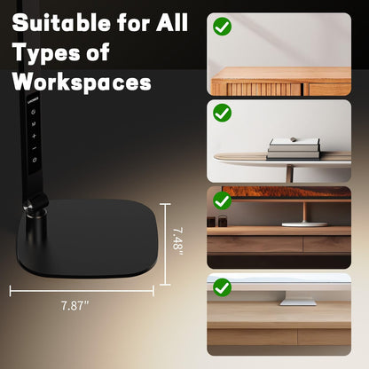 Edge-Lit Home Office Lighting with Stand - ComforGlow F630