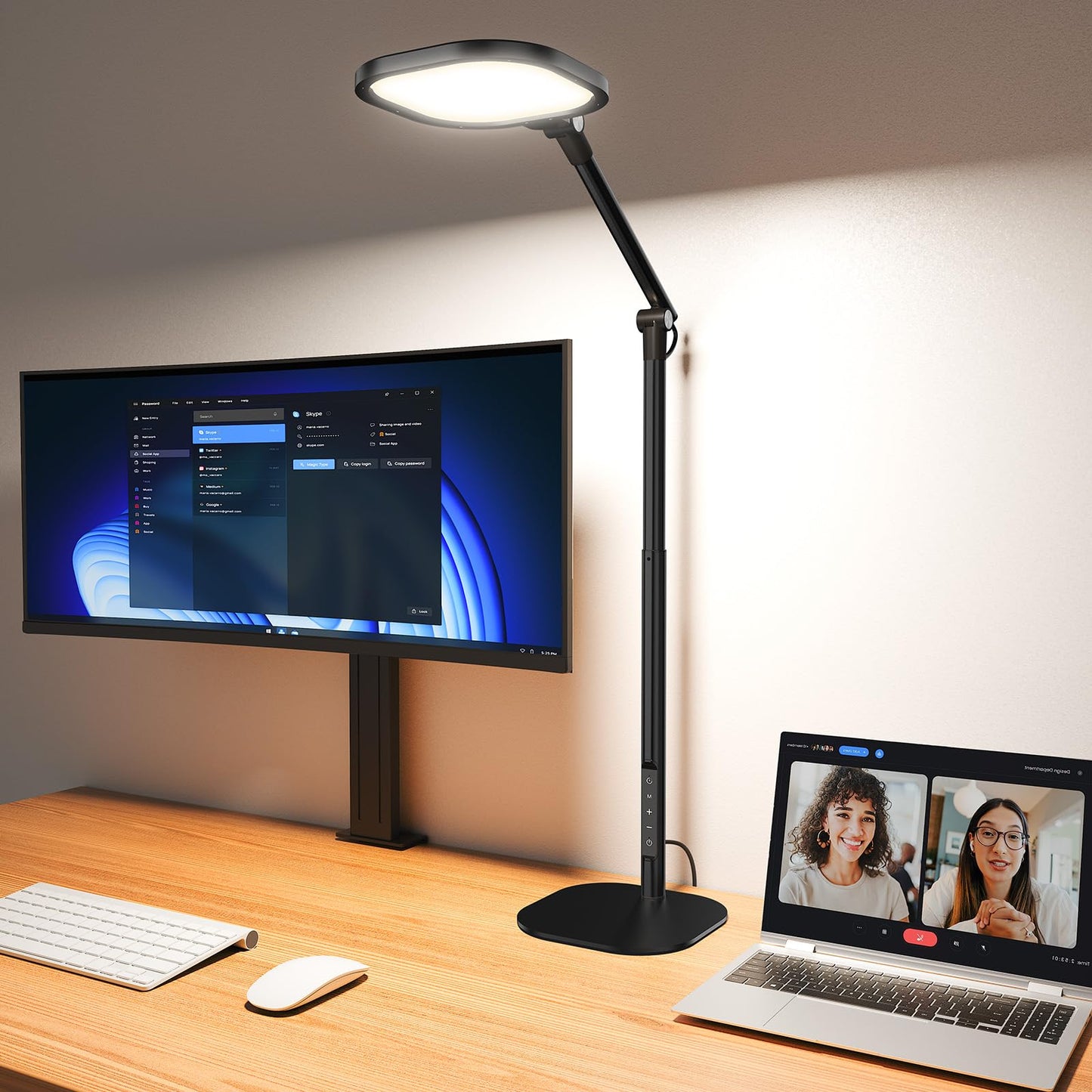 Extended Height Home Office Lighting with Stand - ComforGlow F650