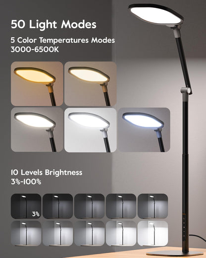 Extended Height Home Office Lighting with Stand - ComforGlow F650