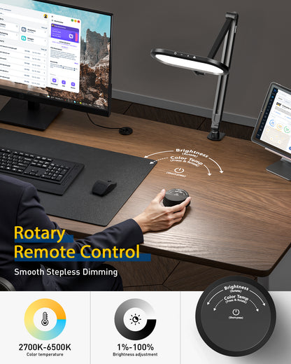 Double-Sided Home Office Lighting with Clamp - EaseGlow H01