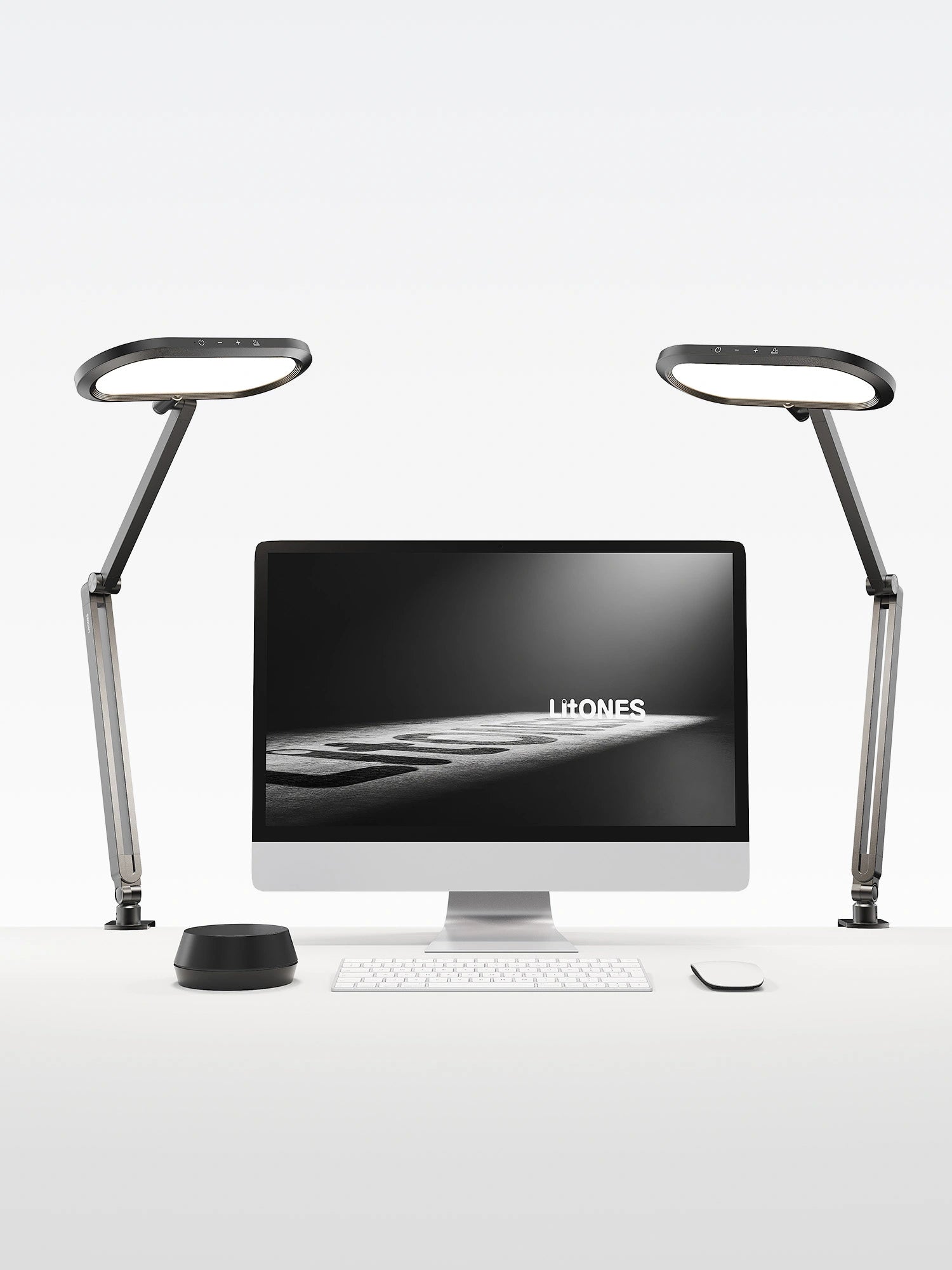 Double-Sided Home Office Lighting with Clamp - EaseGlow H01 – 2-Pack Dual-Lamp Bundle