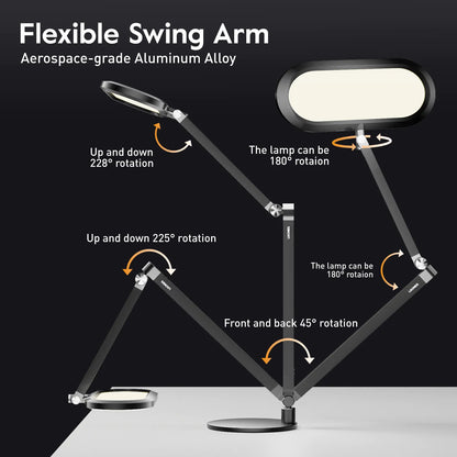 Double-Sided Home Office Lighting with Stand - EaseGlow H02