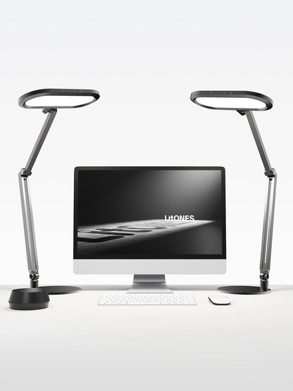 Double-Sided Home Office Lighting with Clamp - EaseGlow H01